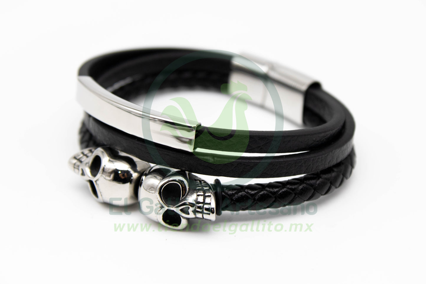 Pulsera ACPI MD06 |3H Calaveras + Trenzado