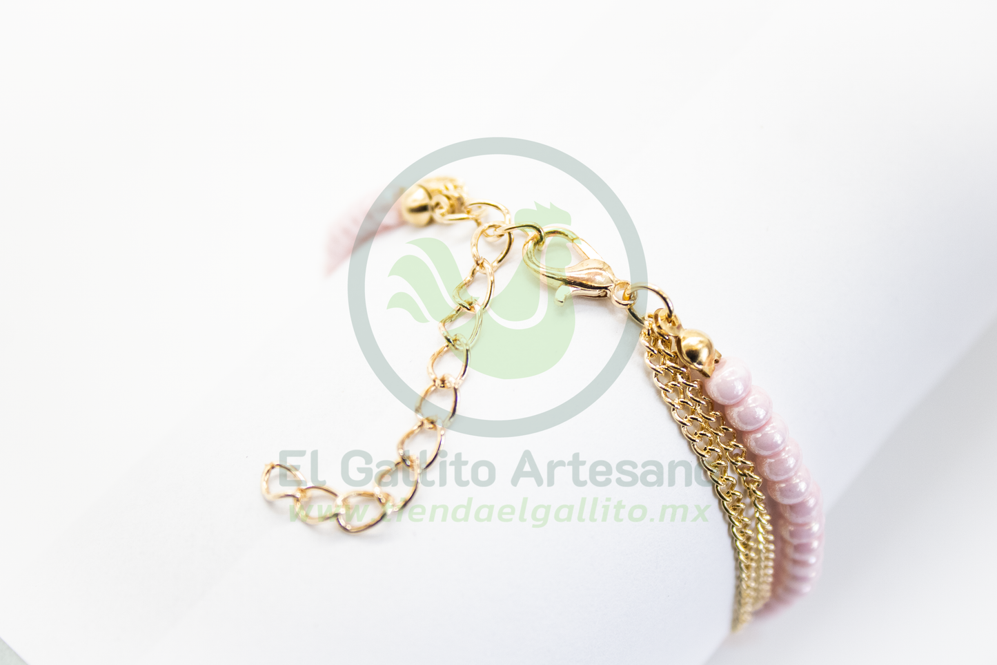Pulsera Caddj MD03 | Chaquiron Chip Rosa Mariposa