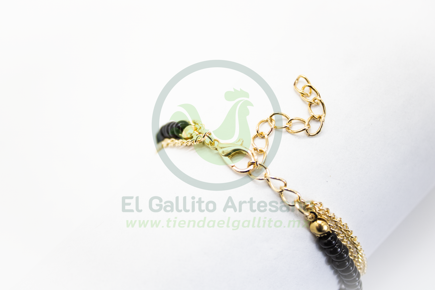 Pulsera Caddj MD14 | Ojo Plano Negro Corazón