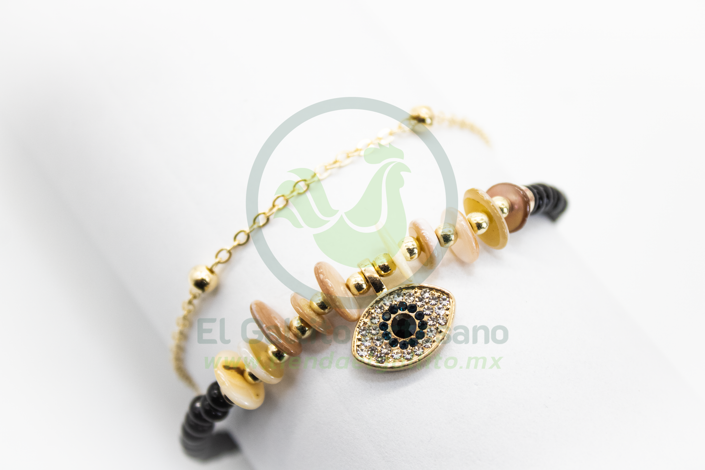 Pulsera Caddj MD22 | Mix Claros Ojo Cristales