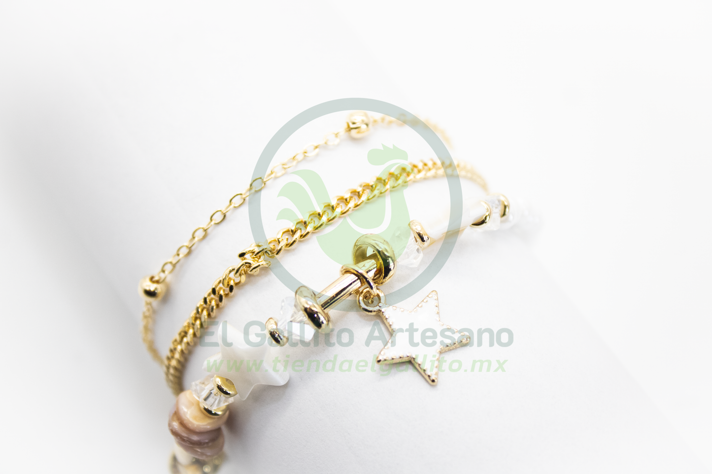 Pulsera Caddj MD24 | Chips Estrella Blanc