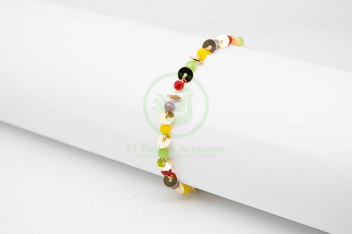 Pulsera Dijes MD20 | Dona Cristal y Separador Platillo