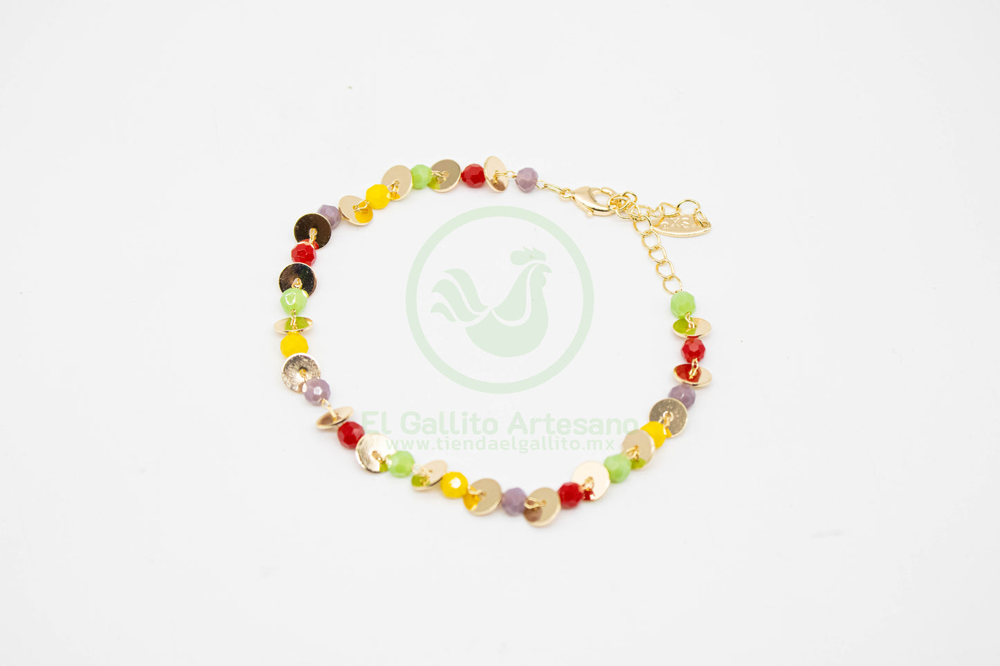 Pulsera Dijes MD20 | Dona Cristal y Separador Platillo