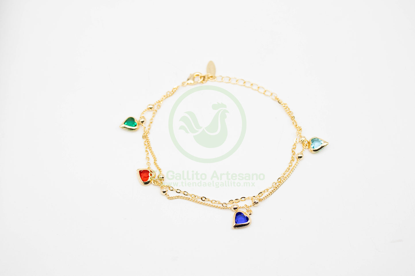 Pulsera Dijes MD03 | Corazón Multi