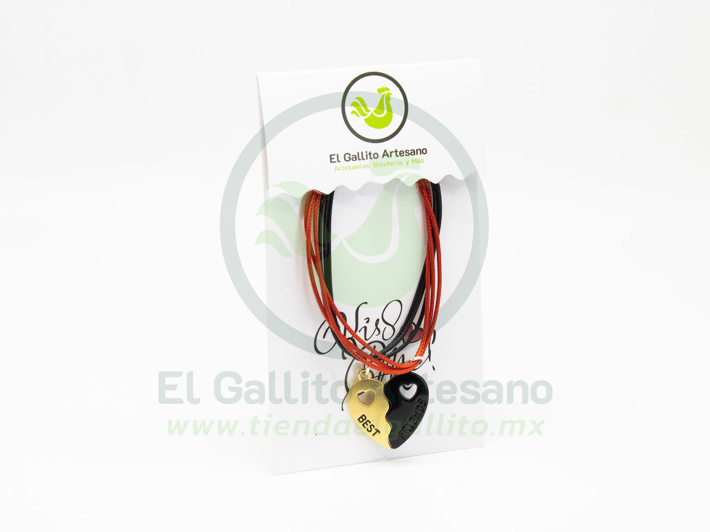 Pulsera HC Dije MD02 | Best Friends Dorado/Negro