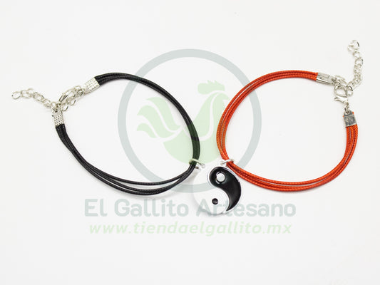 Pulsera HC Dije MD08 | Ying Yang Blanco
