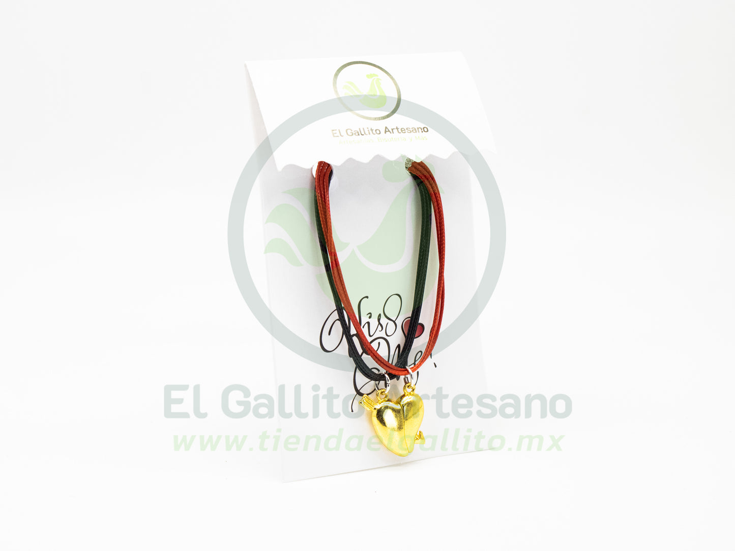Pulsera HC Dije MD10 | Corazón Flechado Dorado