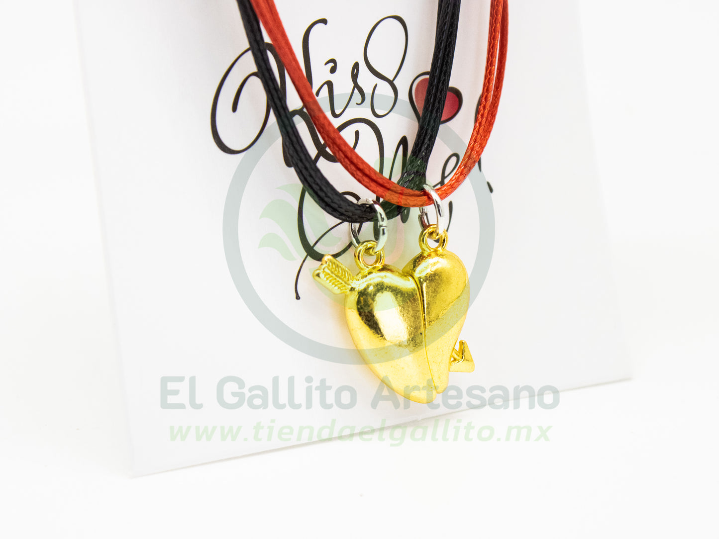 Pulsera HC Dije MD10 | Corazón Flechado Dorado