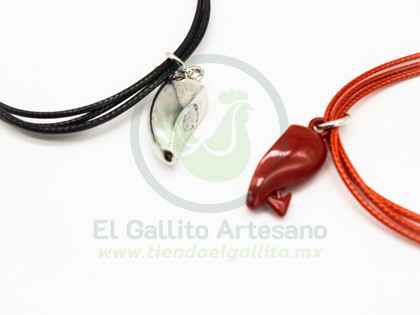 Pulsera HC Dije MD12 | Corazón Flechado Plateado/Rojo