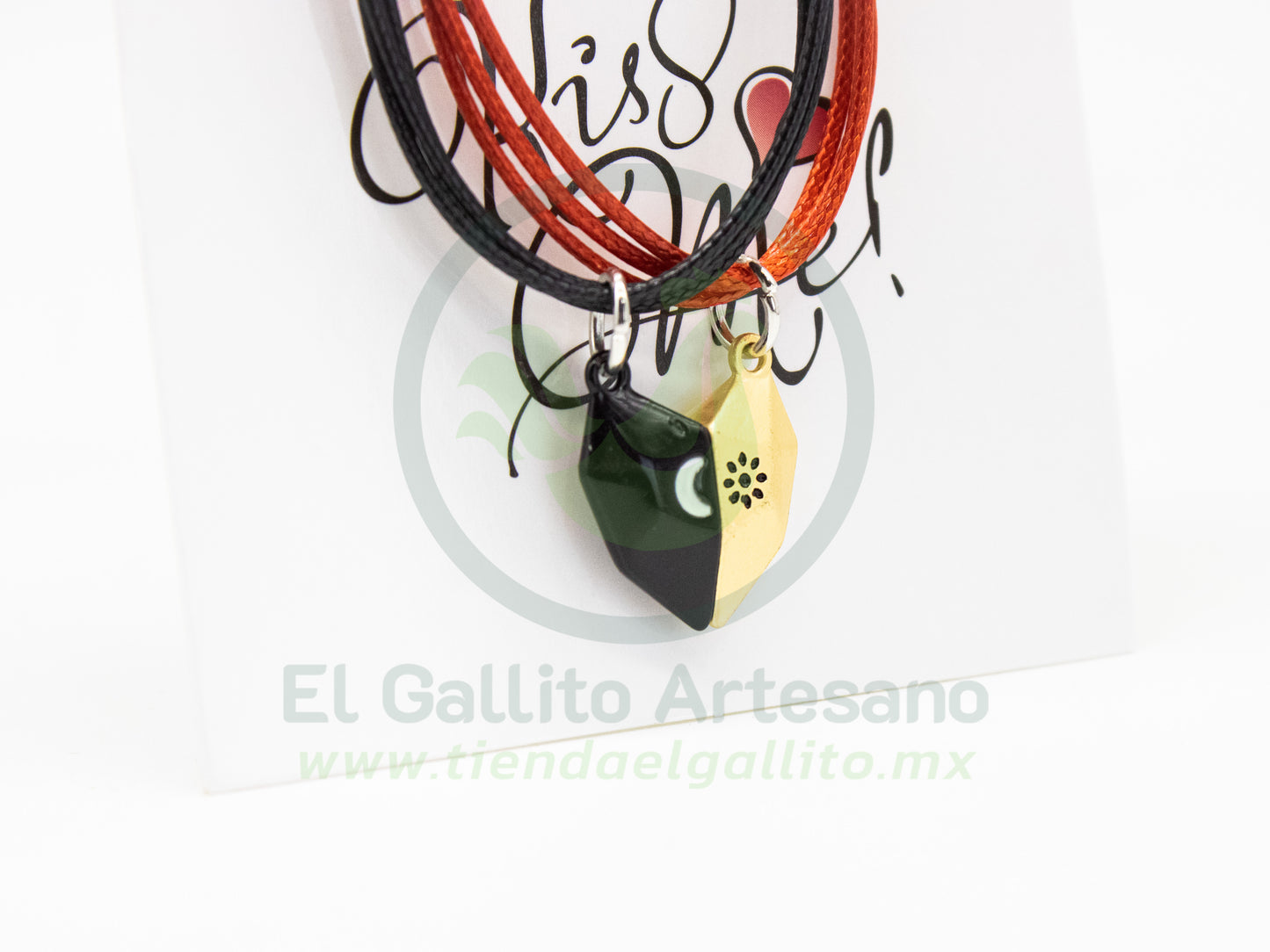 Pulsera HC Dije MD16 | Corazón Geo Dor/Negr