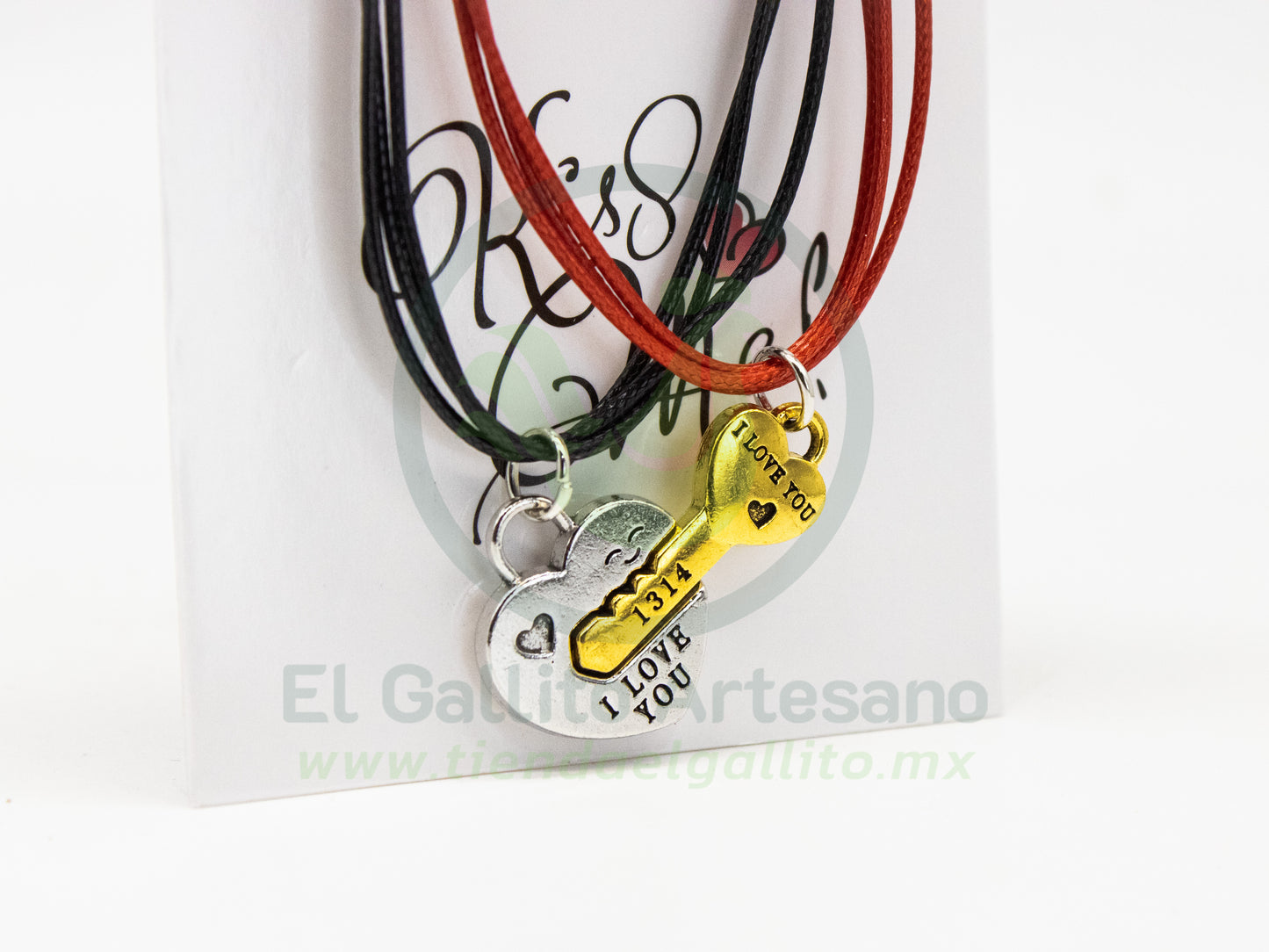 Pulsera HC Dije MD21 | Corazón Llave Plat/Dor