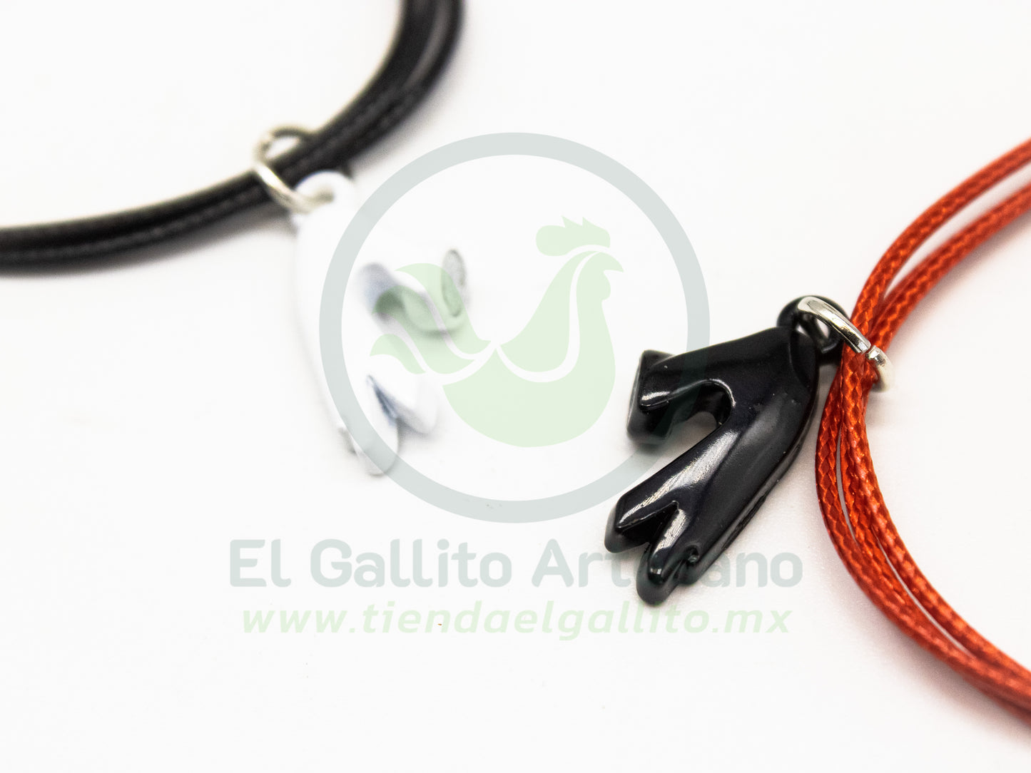 Pulsera HC Dije MD24 | Manos Corazón Coreano Bl/Neg