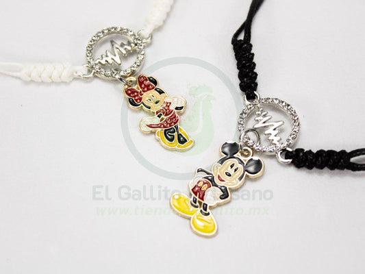 Pulsera Pareja 24-4 MD37 | Mickey y Minnie