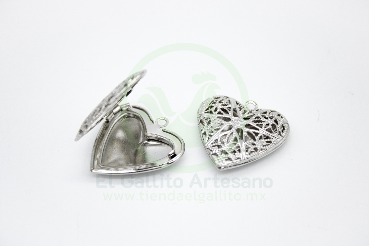 Relicario 23*23 Corazón Filigrana Metal