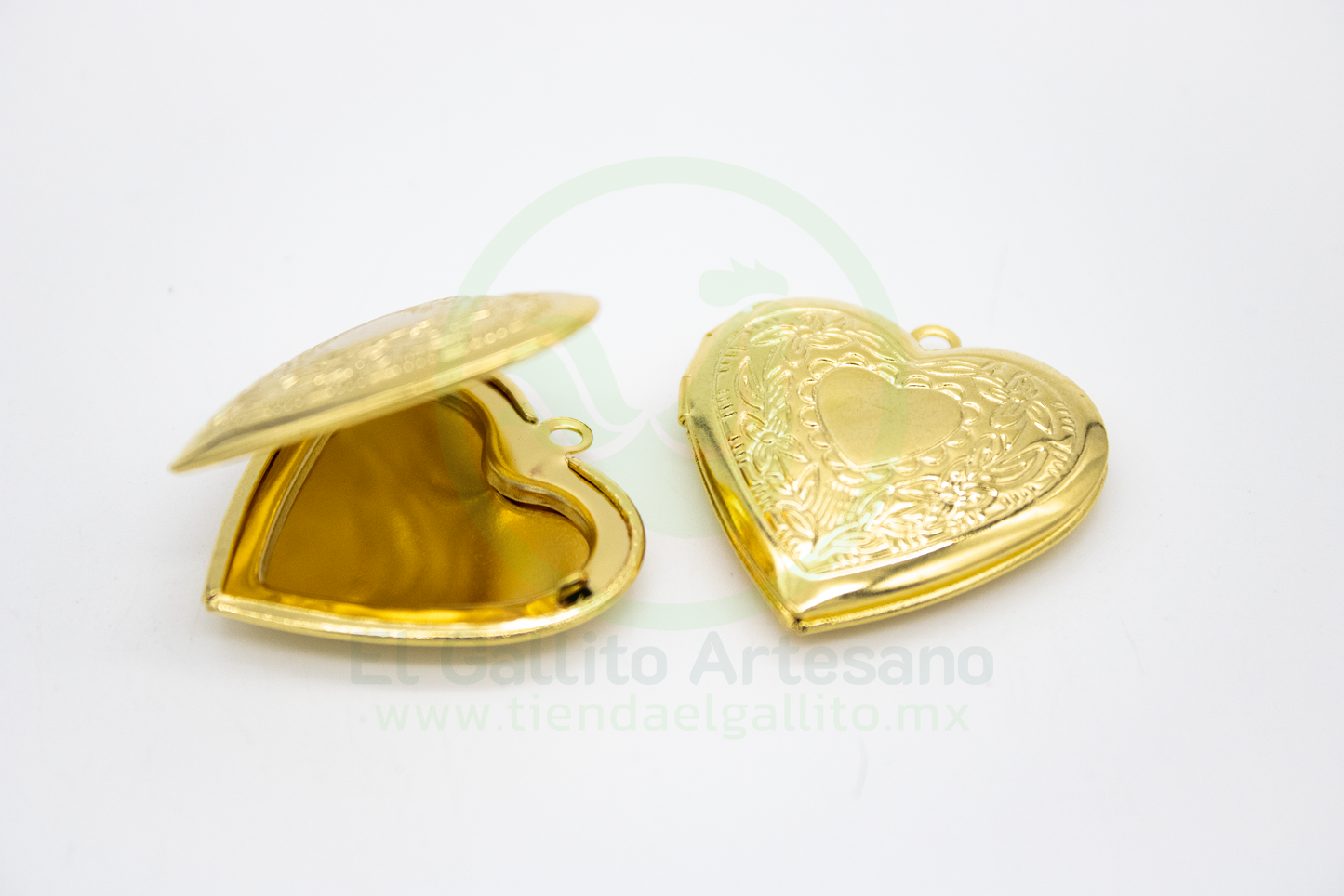 Relicario 29*30 Corazón Centro Corazón Metal
