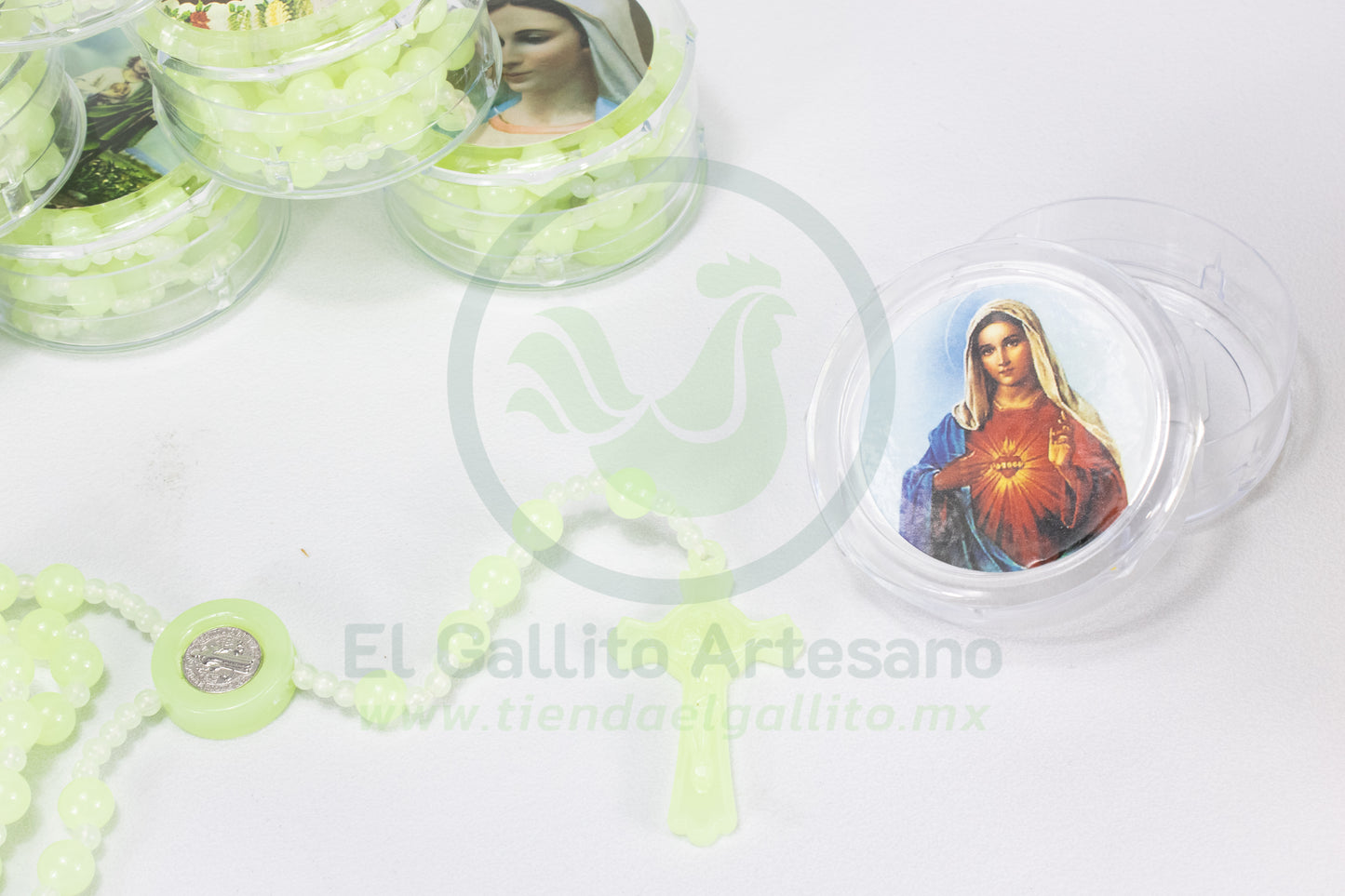 Rosario #1-7 Fosforescente 8mm