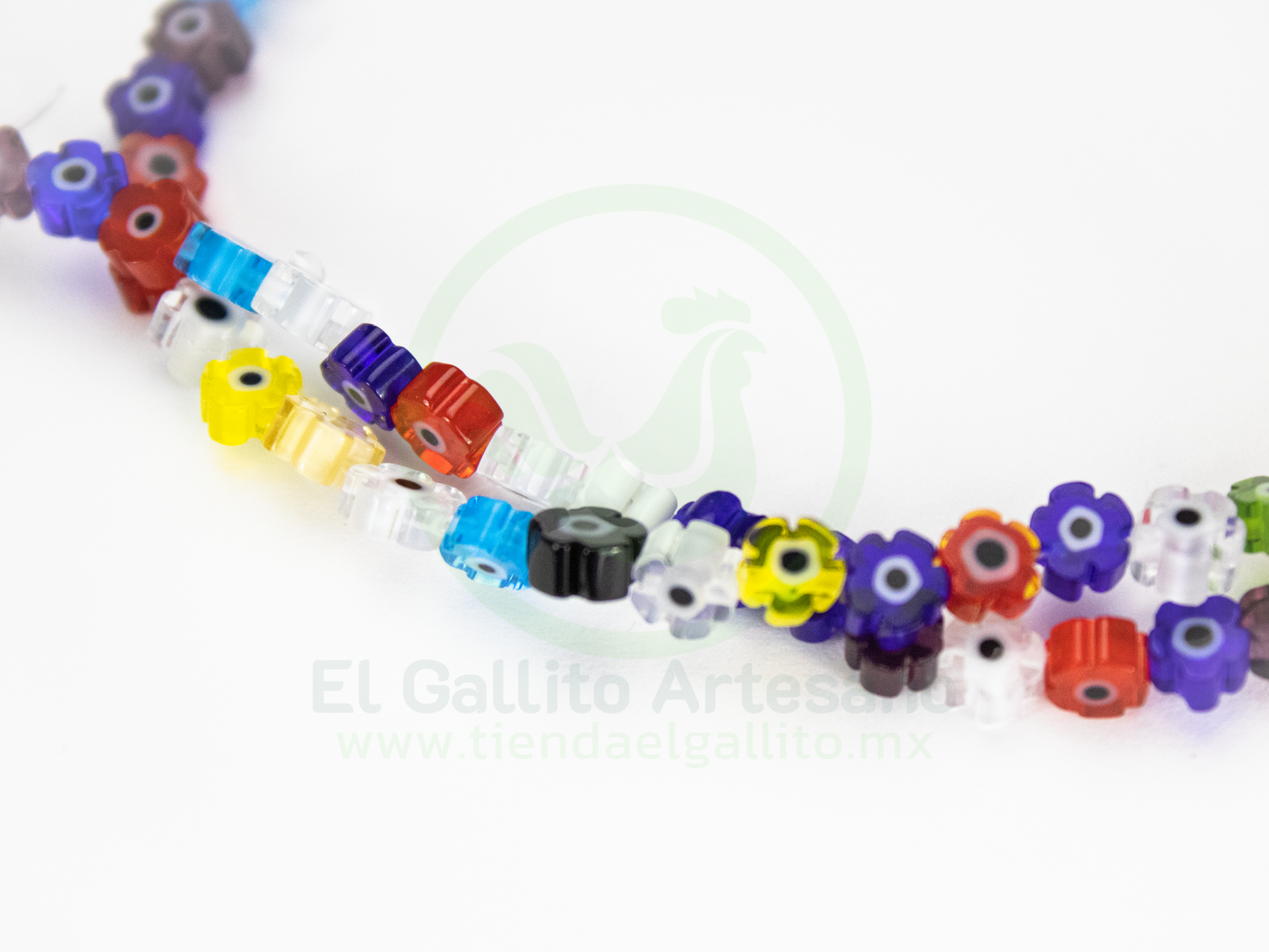 Tira Flor Ojo Dios 6mm Mix