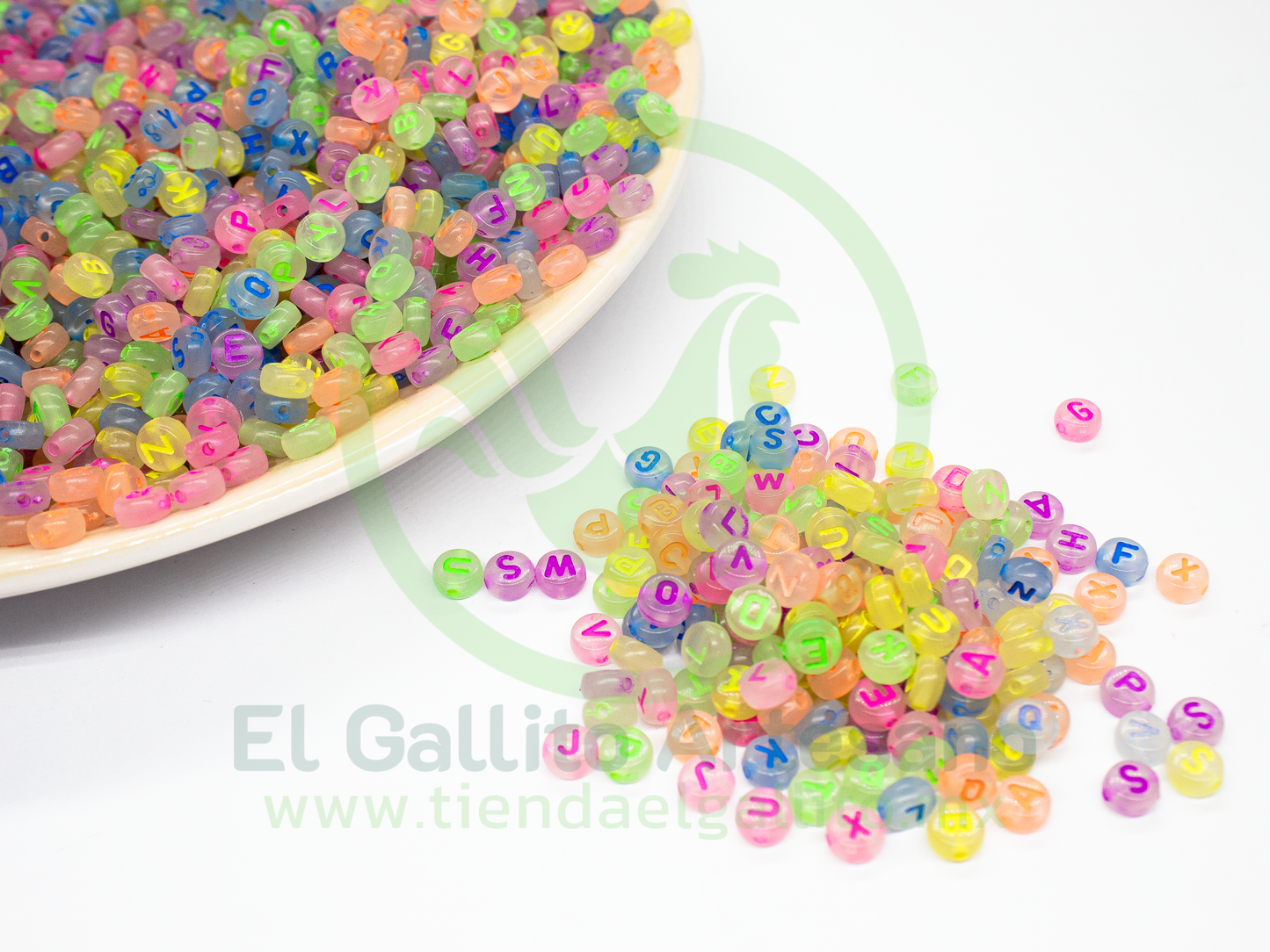 Acr #43 Luneta Fosforescente Colores Letras