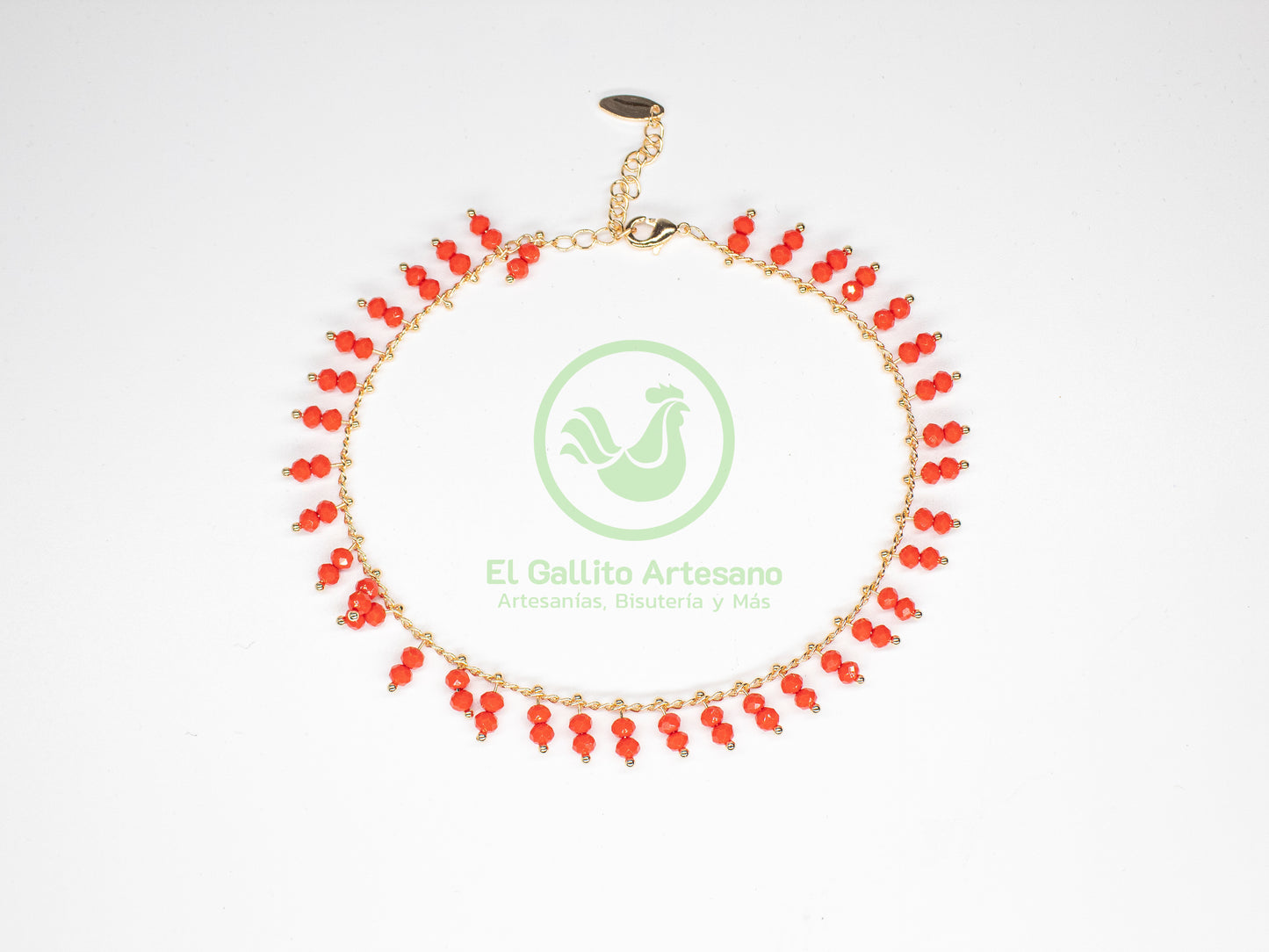 Tobillera Cadena Con Dona Cristal | Varios Colores