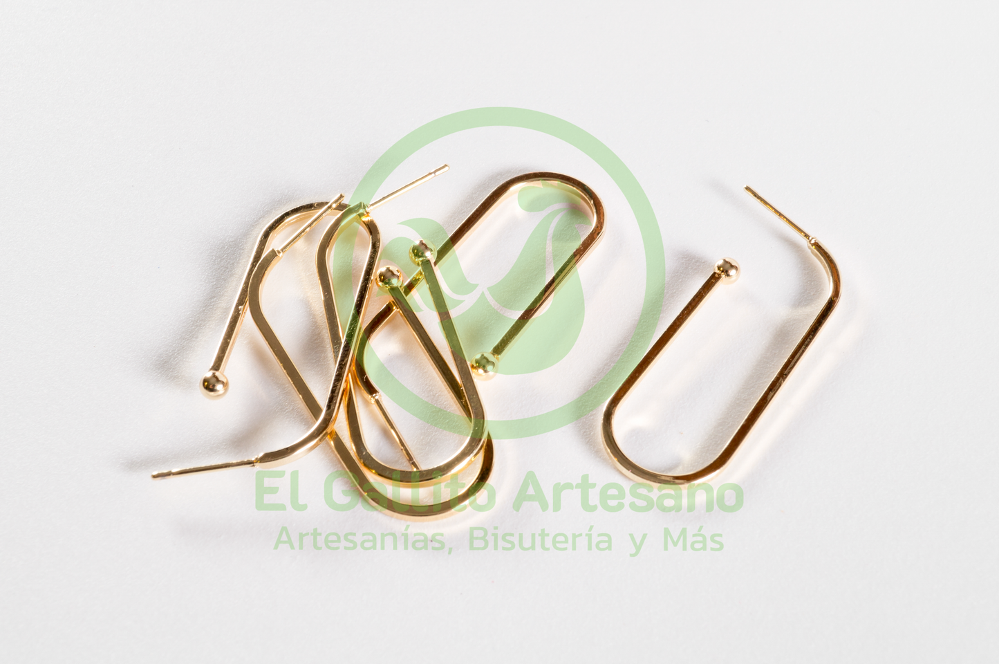#149 Chapa de Oro - Componente Grande Para Arete (PIEZA)