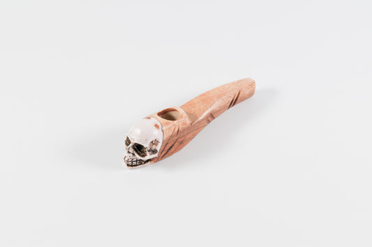Pipa Cráneo Madera Chica 1 Cara