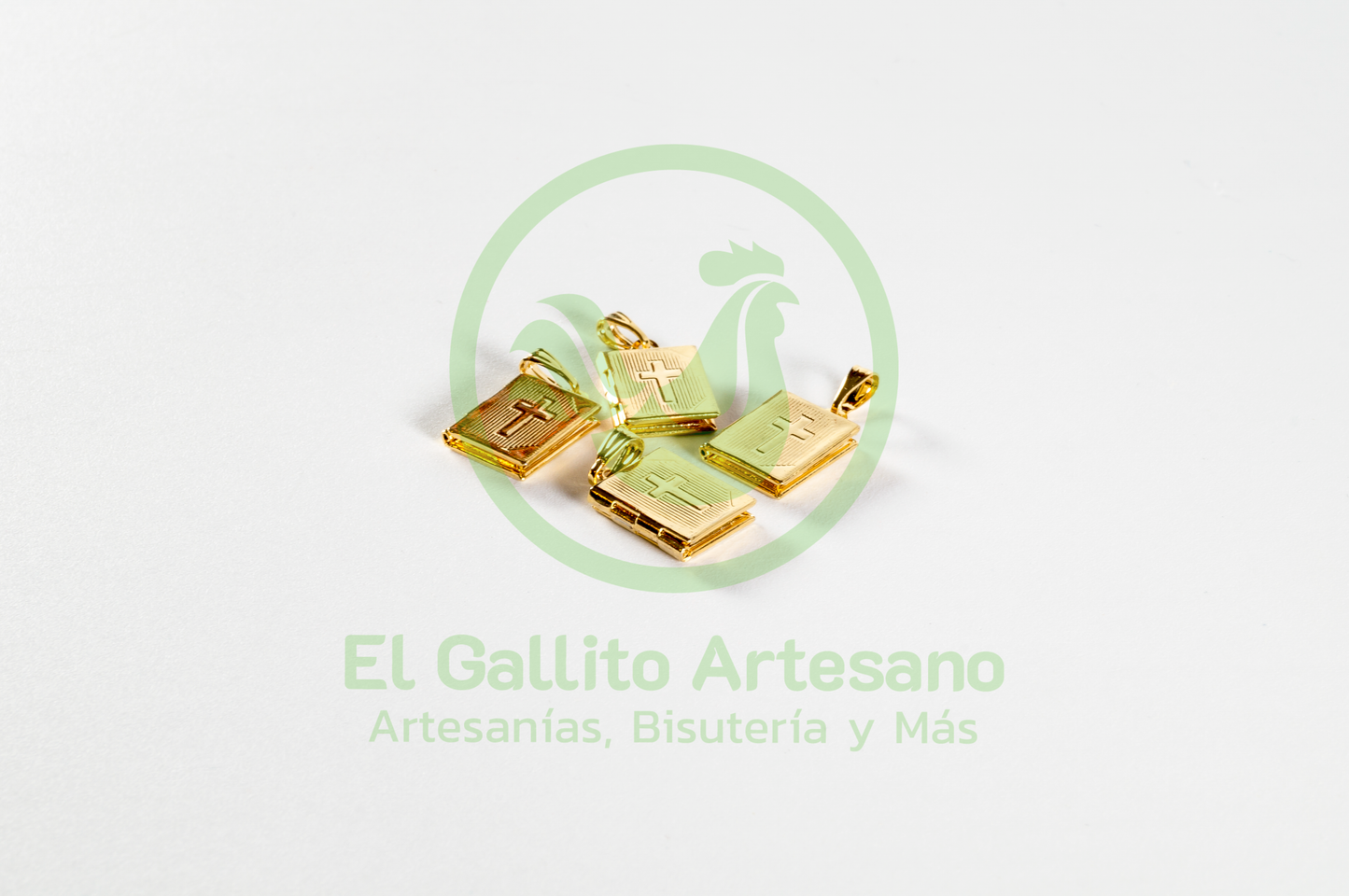 #445 Chapa de Oro - Relicario Biblia (PIEZA)