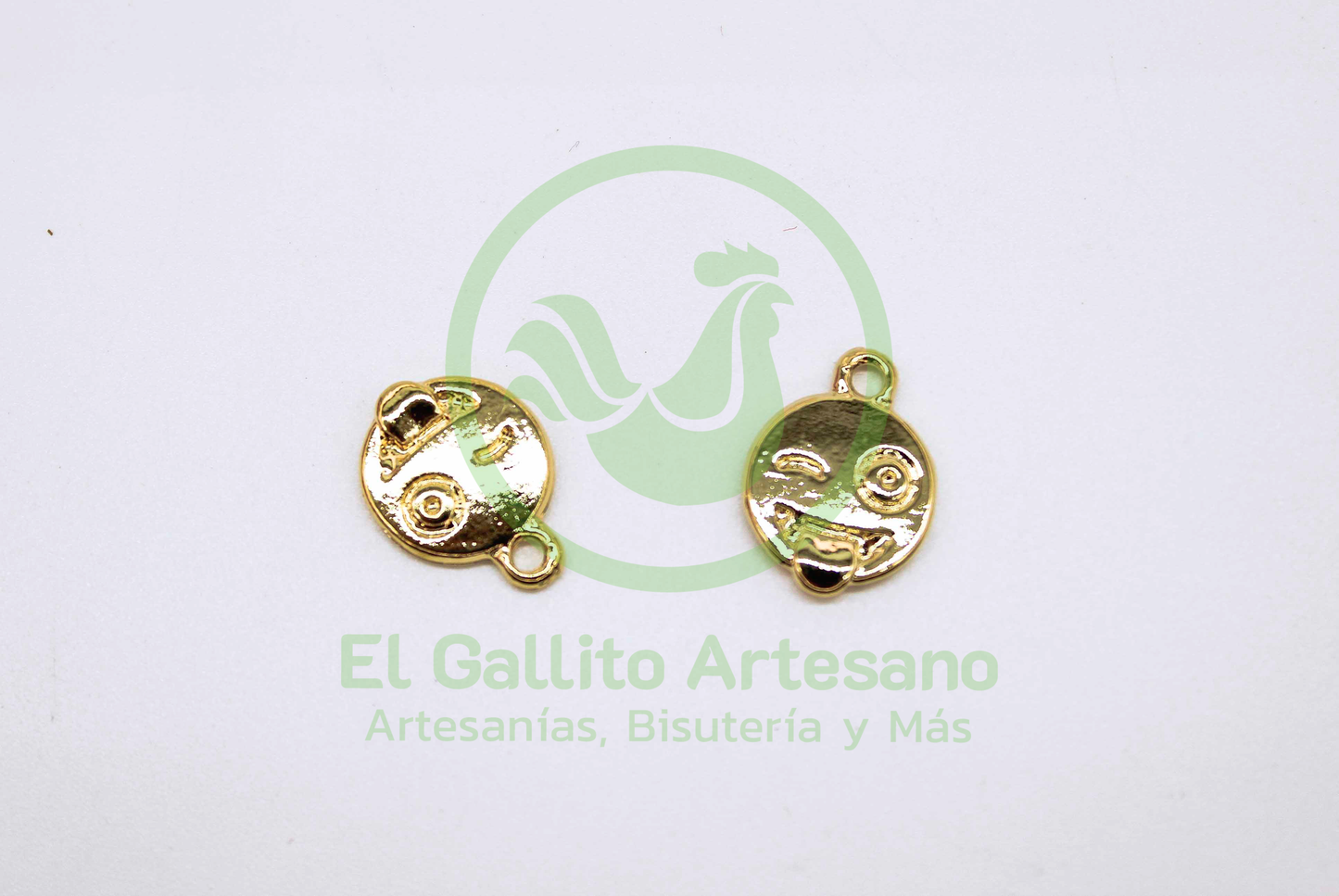 #514 Chapa de Oro - Dije Emoji Travieso (PIEZA)