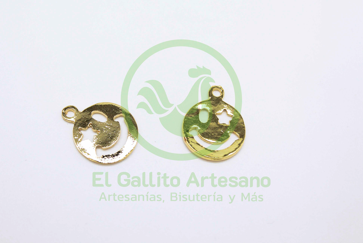 #515 Chapa de Oro - Dije Cara Ojo Estrella (PIEZA)