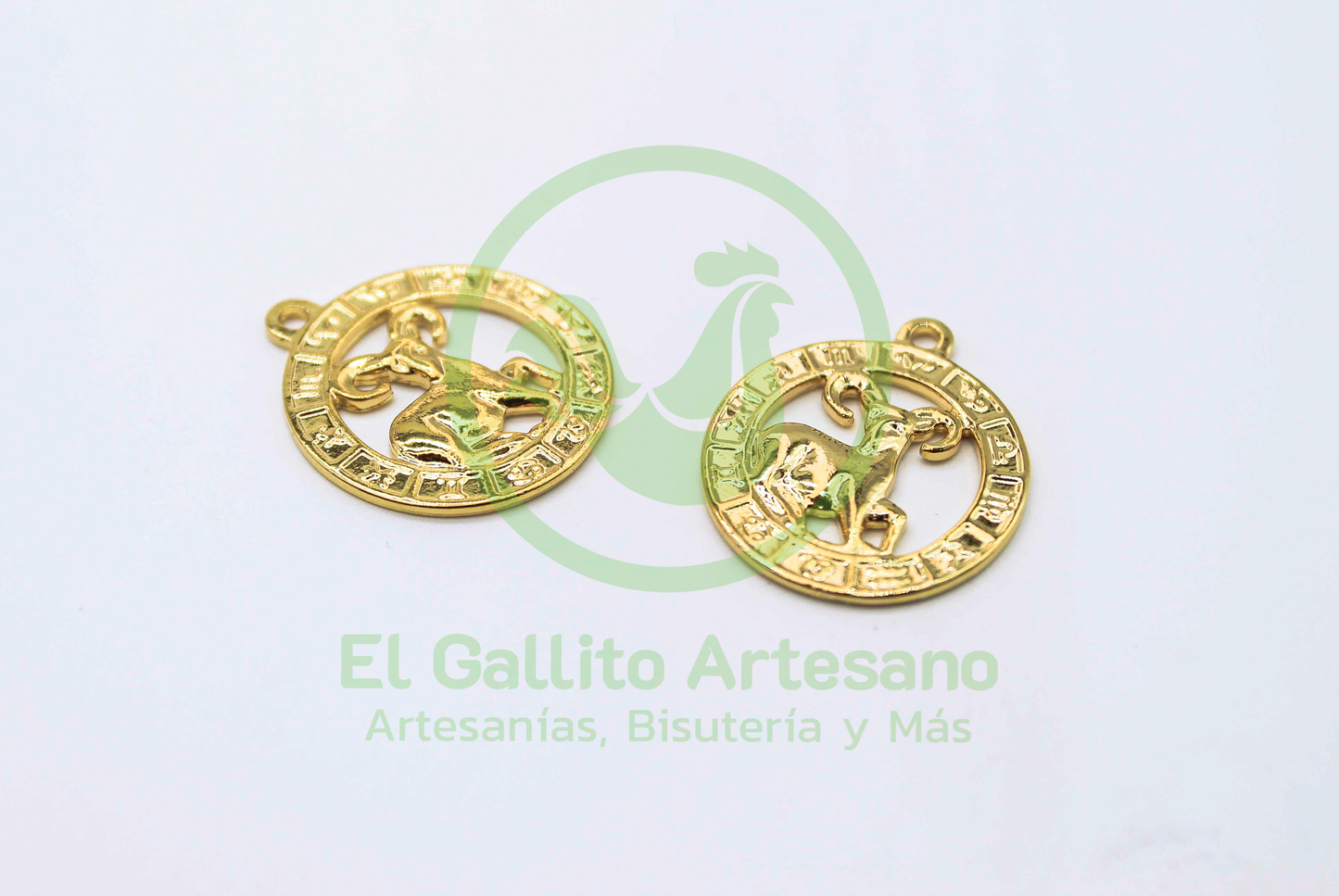 #530 Chapa de Oro - Dije Aries - Signo Zodiacal (PIEZA)