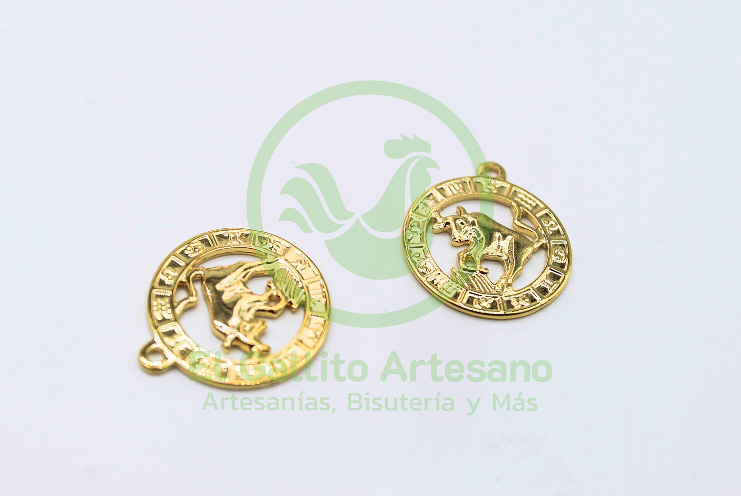#531 Chapa de Oro - Dije Tauro - Signo Zodiacal (PIEZA)