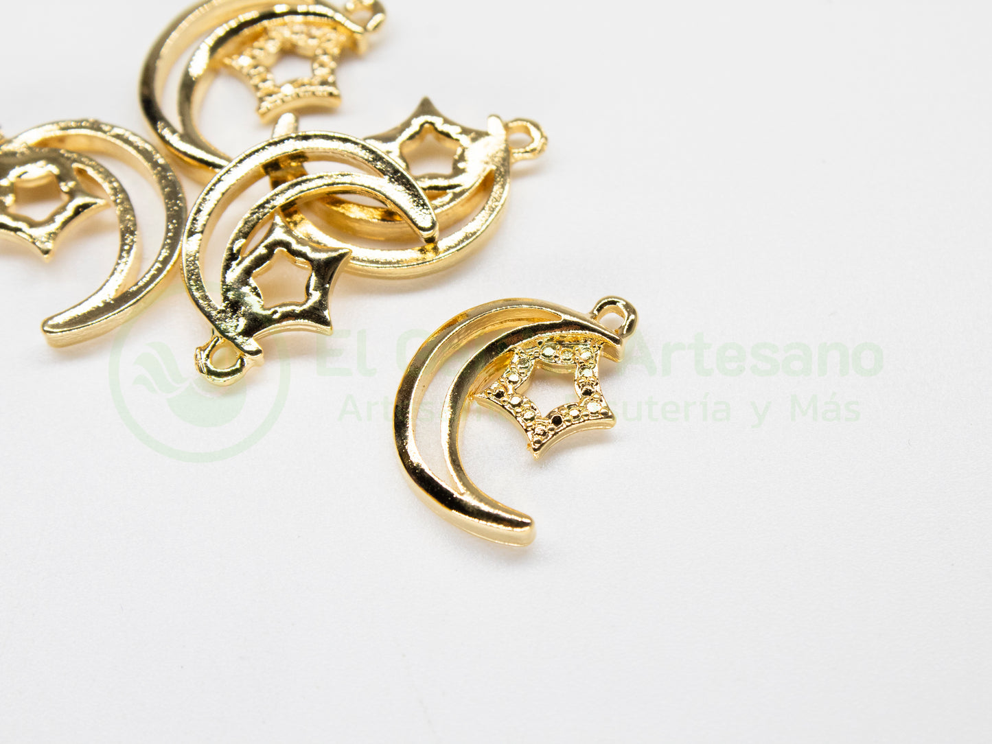 #577 Chapa de Oro - Dije Luna con Estrella (PIEZA) NUEVO