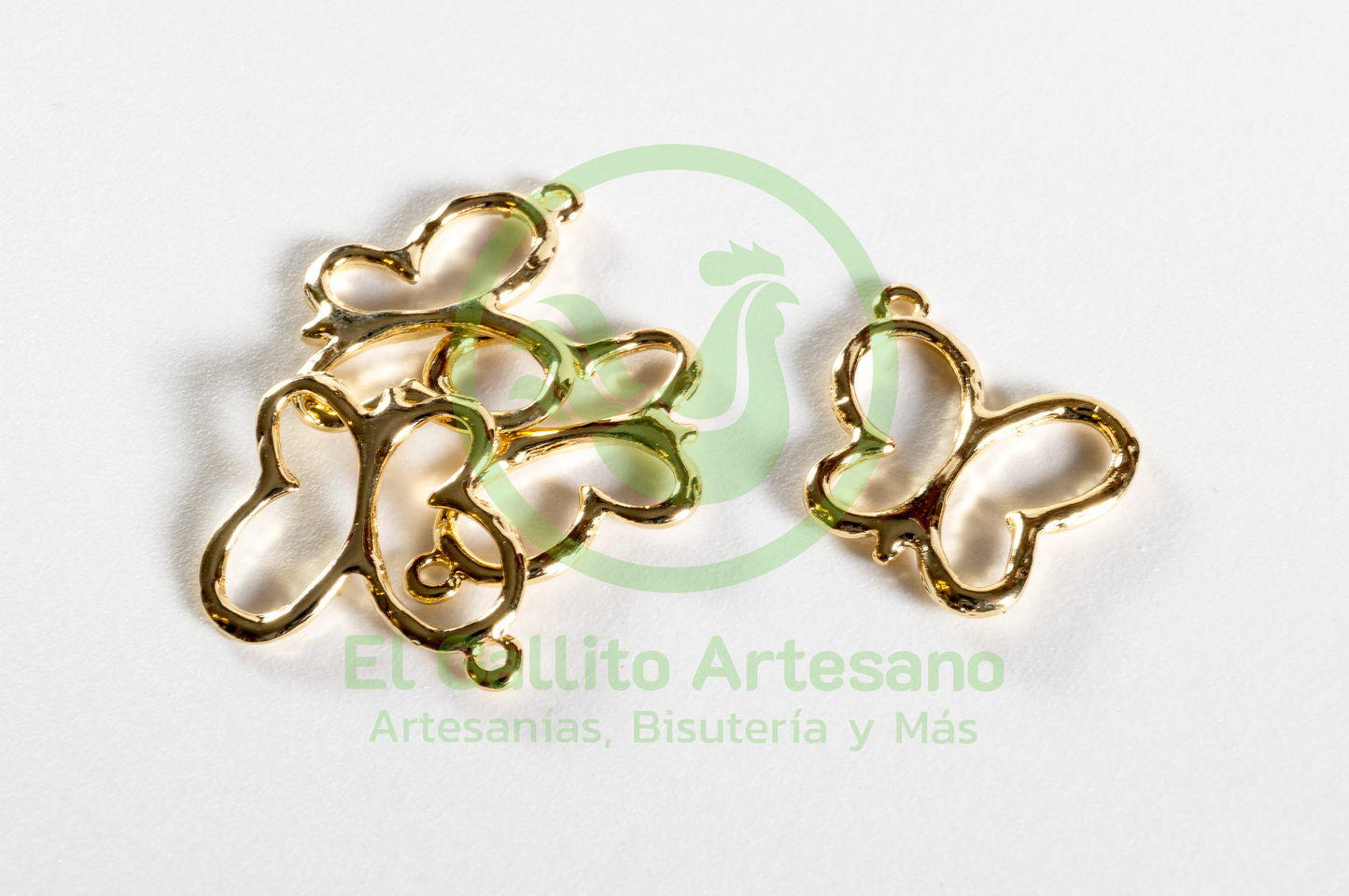 #621 Chapa de Oro - Dije Mariposa Un Solo Trazo (PIEZA)