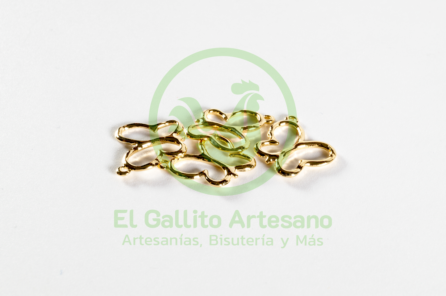 #621 Chapa de Oro - Dije Mariposa Un Solo Trazo (PIEZA)