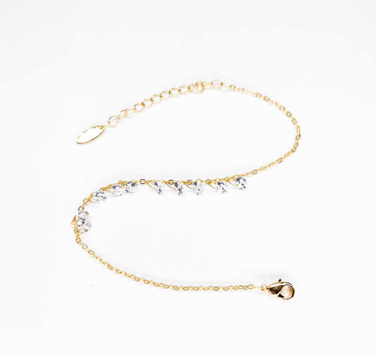 Pulsera Cadena Con Cristal Bolita | Varios Colores