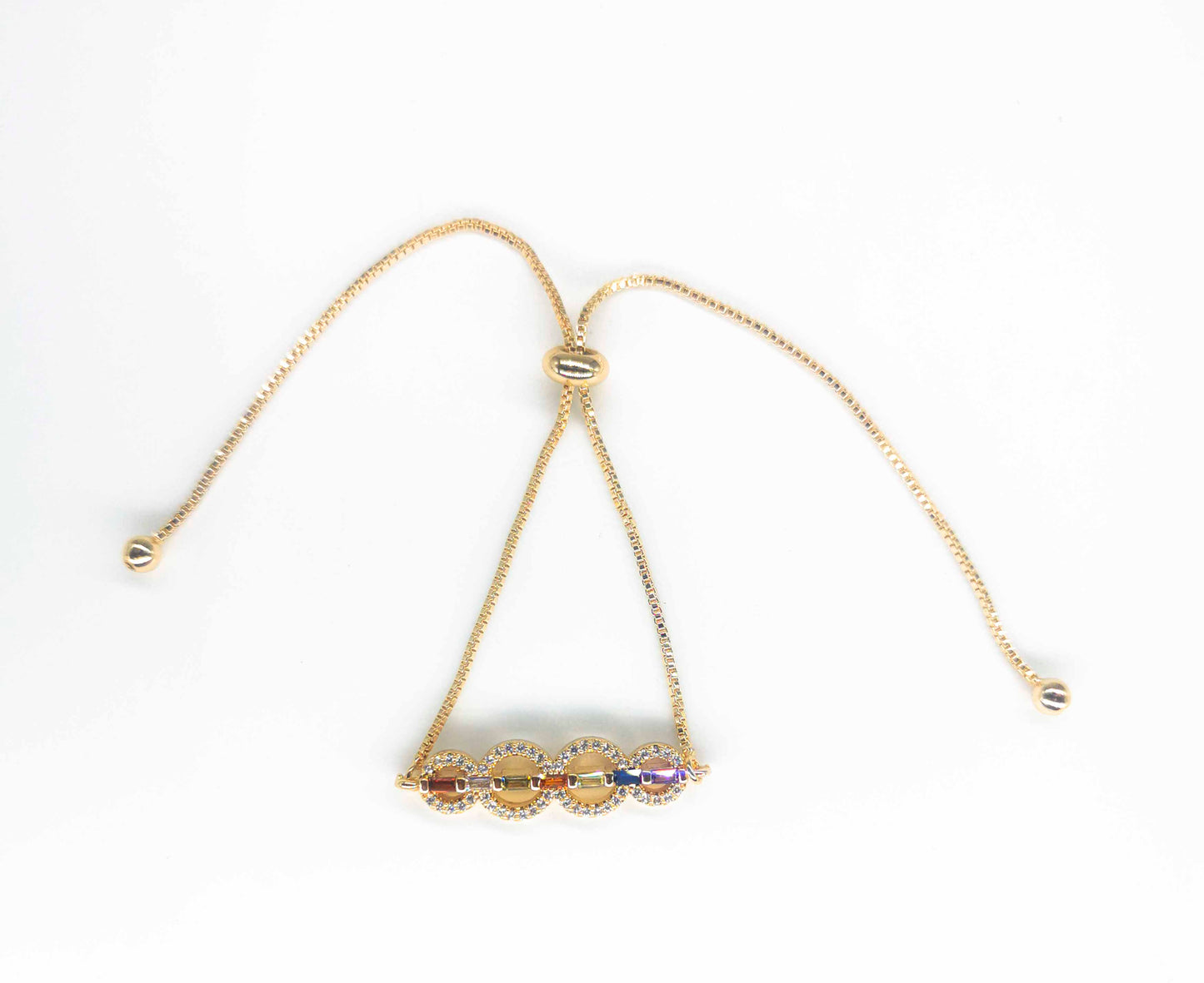 Pulsera Con Enlazador De Circonia Mix