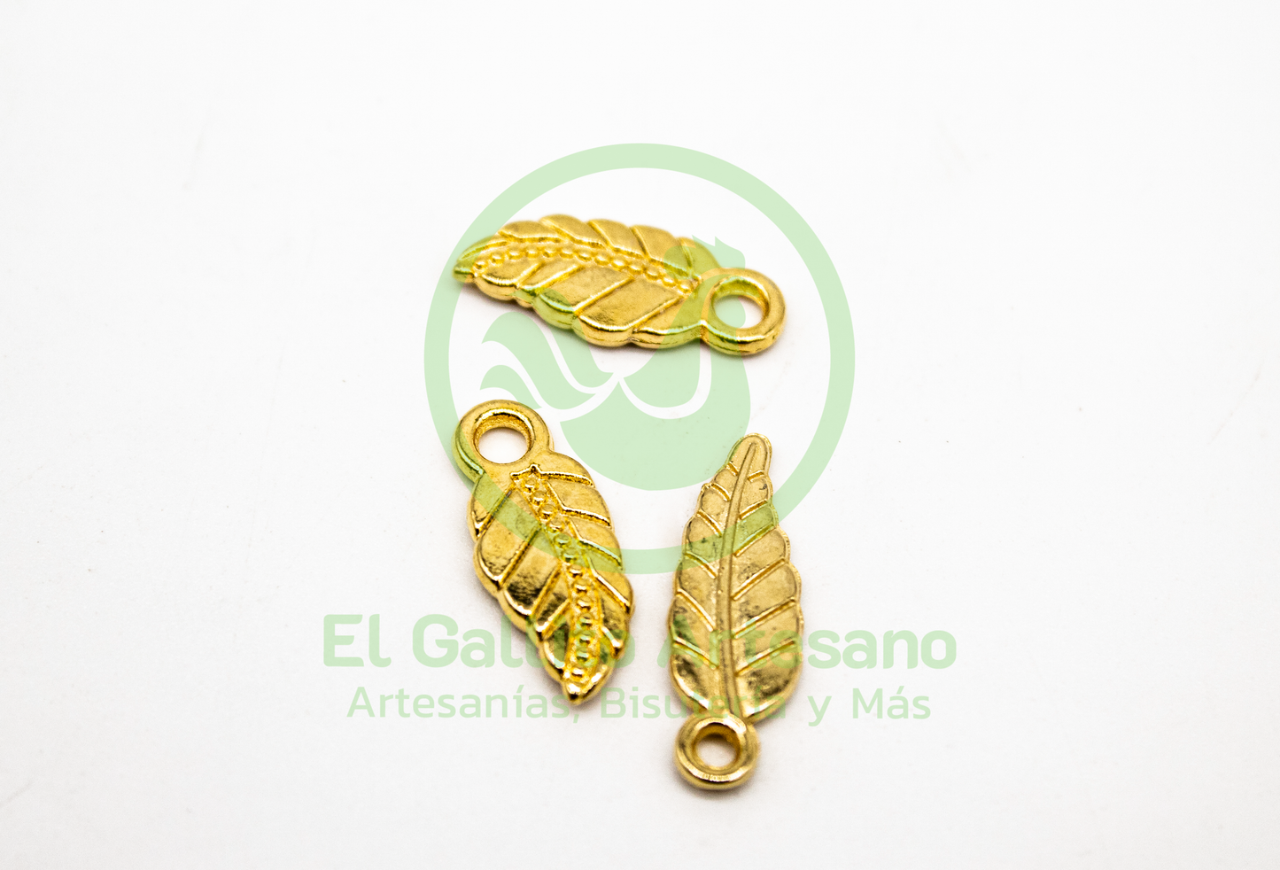 #765 Chapa de Oro - Dije Hoja Dentada