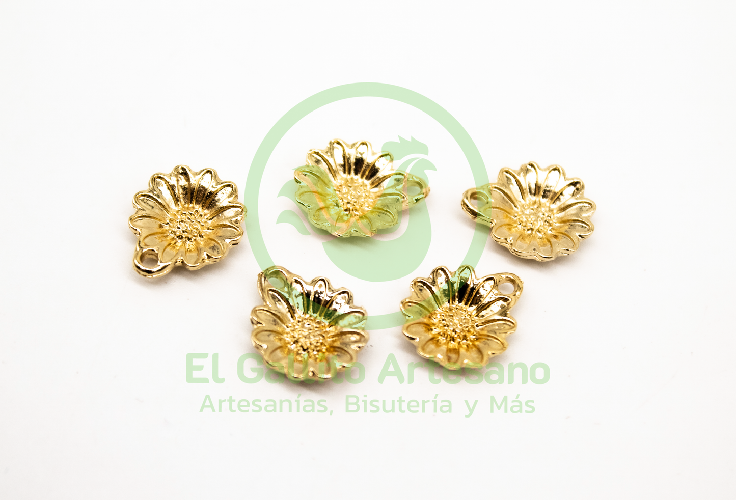 #771 Chapa de Oro - Dije Girasol Platito