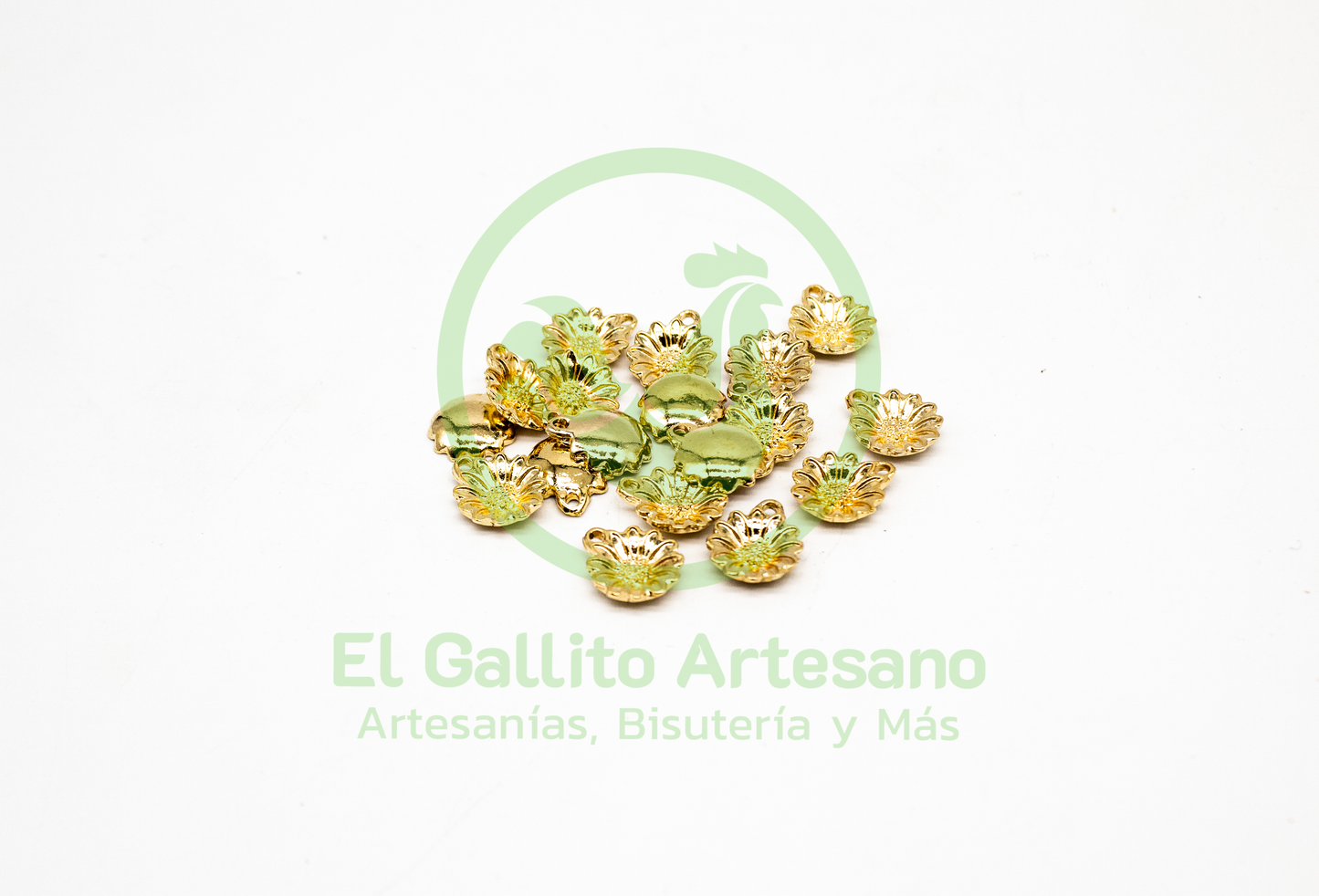 #771 Chapa de Oro - Dije Girasol Platito