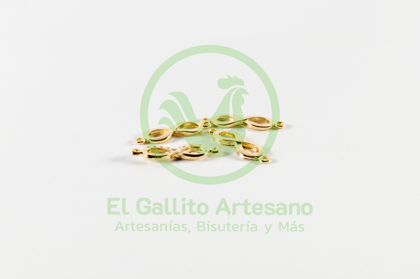 #826 Chapa de Oro - Dije Enlazador Infinito Mediano (PIEZA)