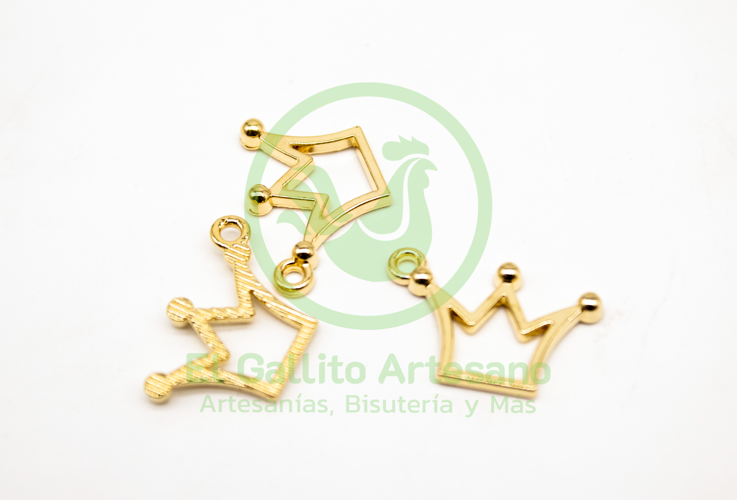 #834 Chapa de Oro - Dije Corona Silueta