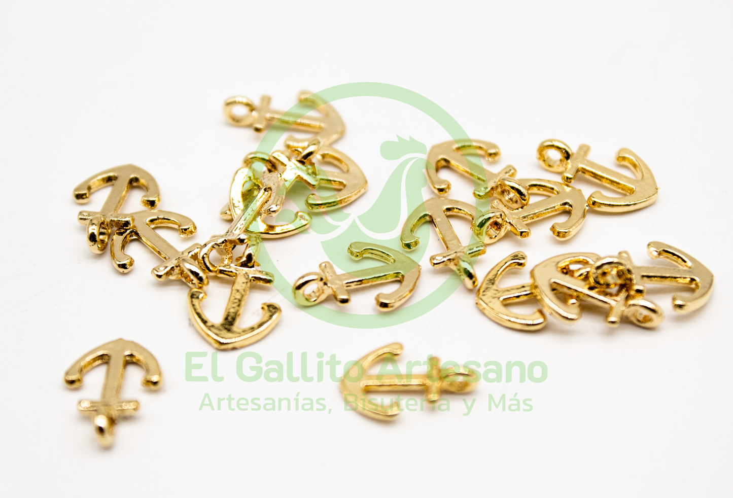 #844 Chapa de Oro - Dije Ancla Mini