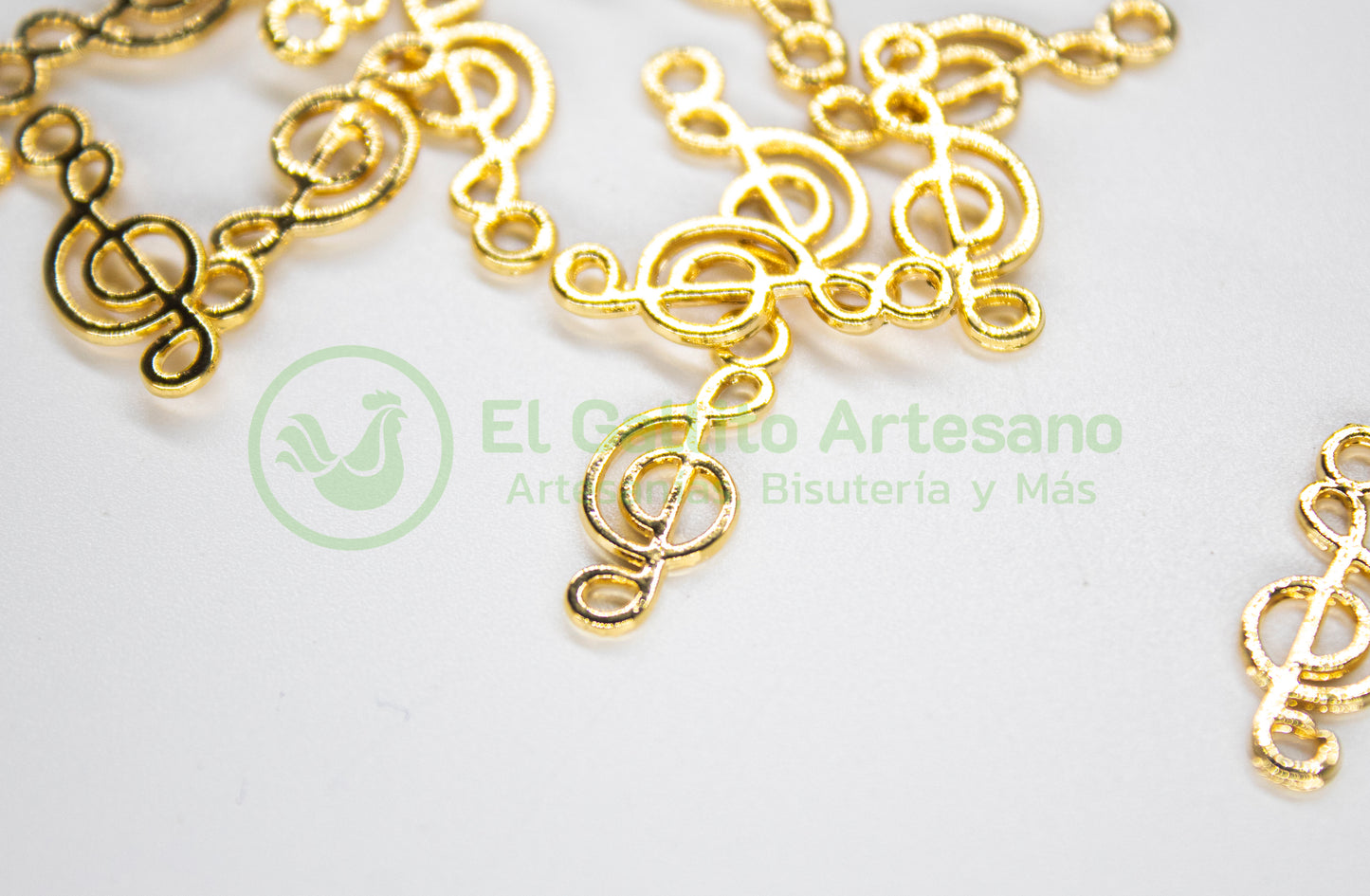 #850 Chapa de Oro - Dije Clave de Sol
