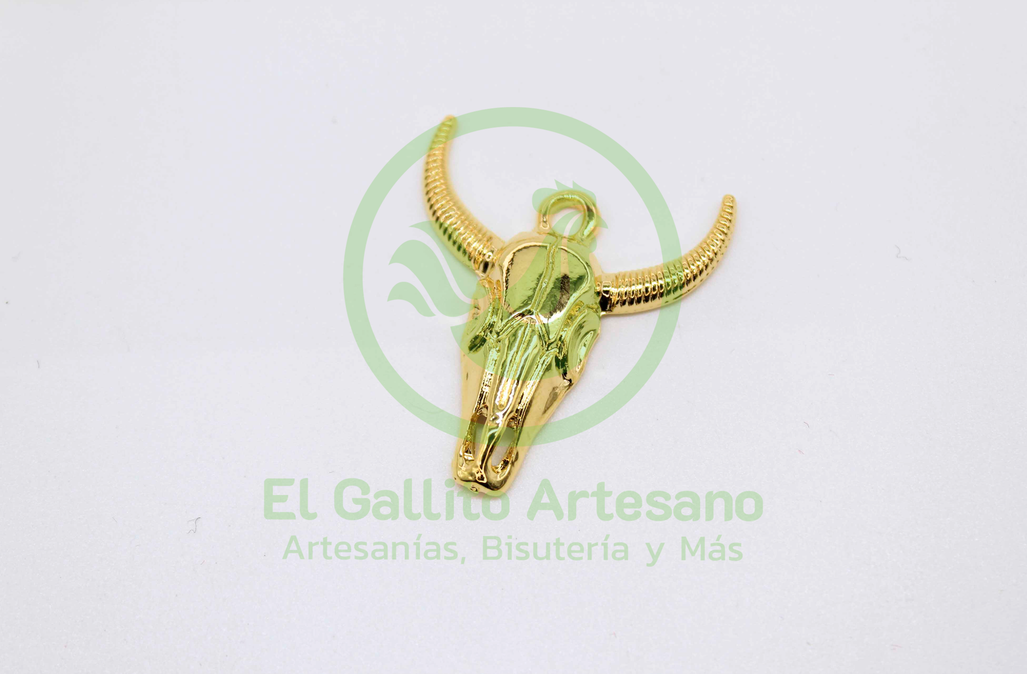 #869 Chapa de Oro - Dije Cabeza De Toro/Buey Grande (PIEZA)