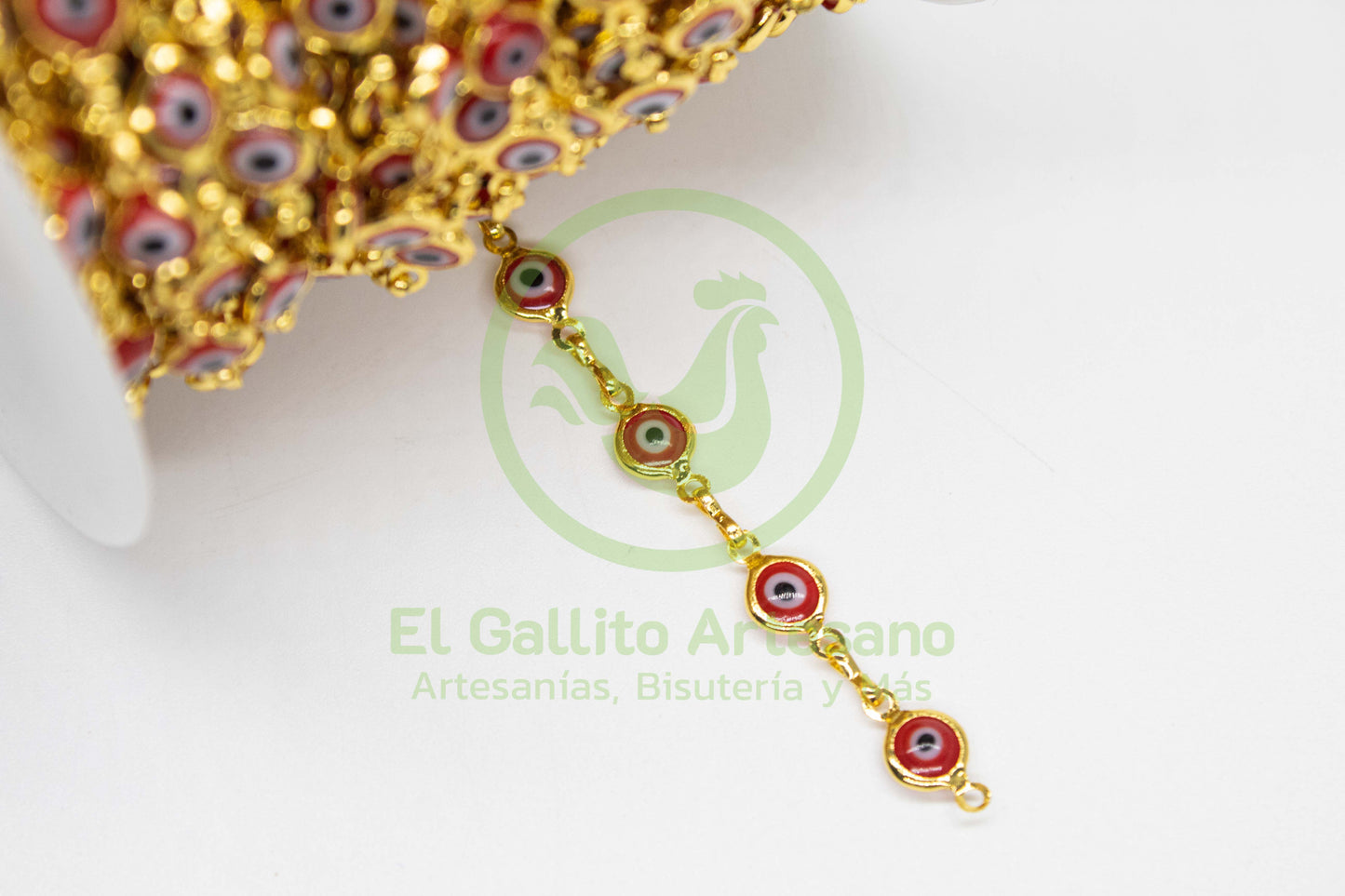 Cadena GRM CAD32 Ojo Turco Rojo