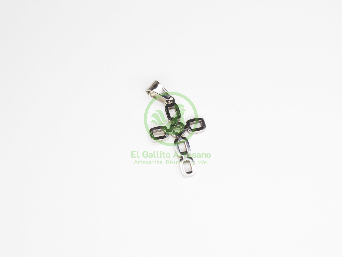Dije Acero AC-11 Cruz Cuadros