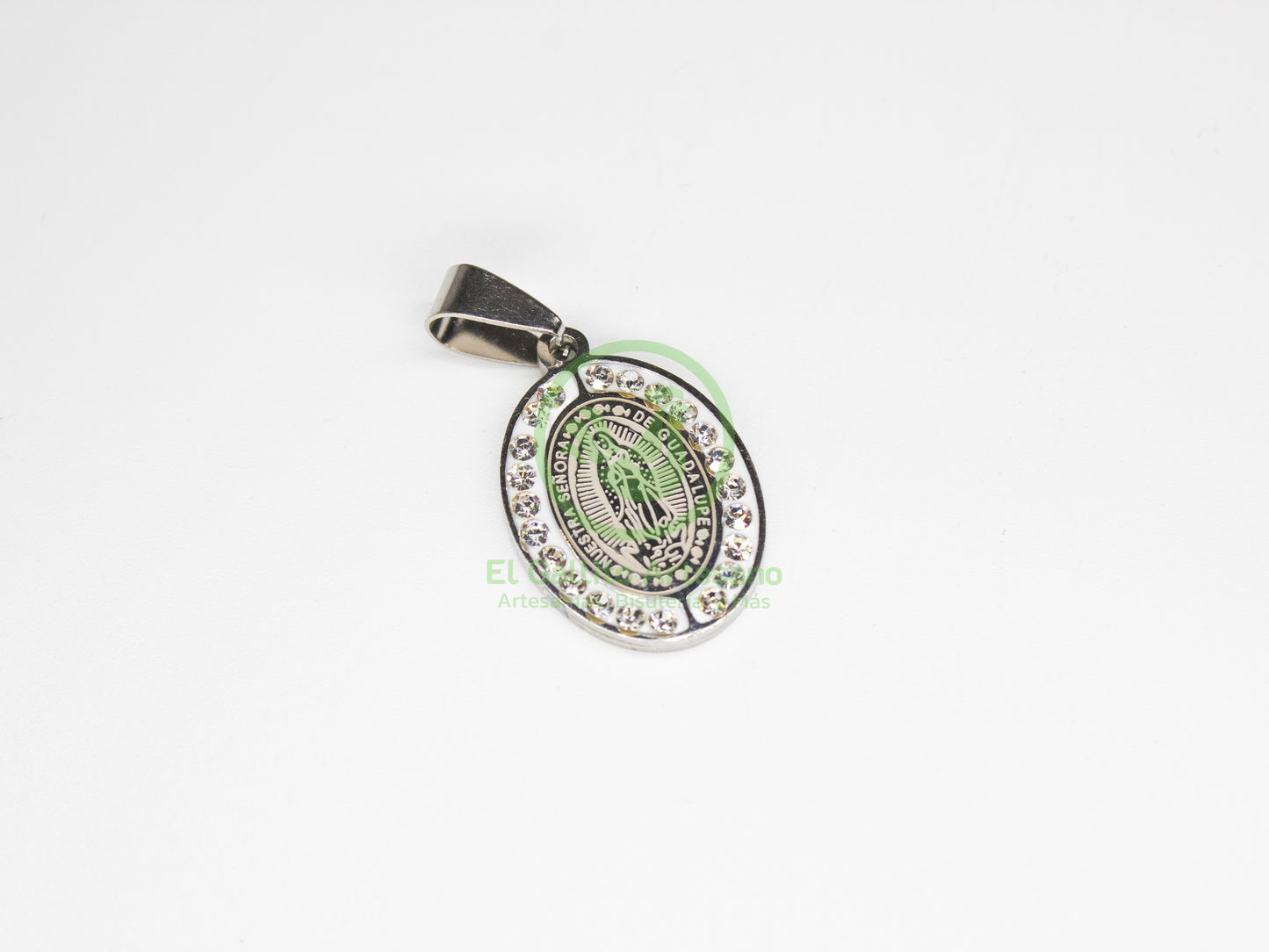 Dije Acero AC-41 Virgen de Guadalupe c/cristales