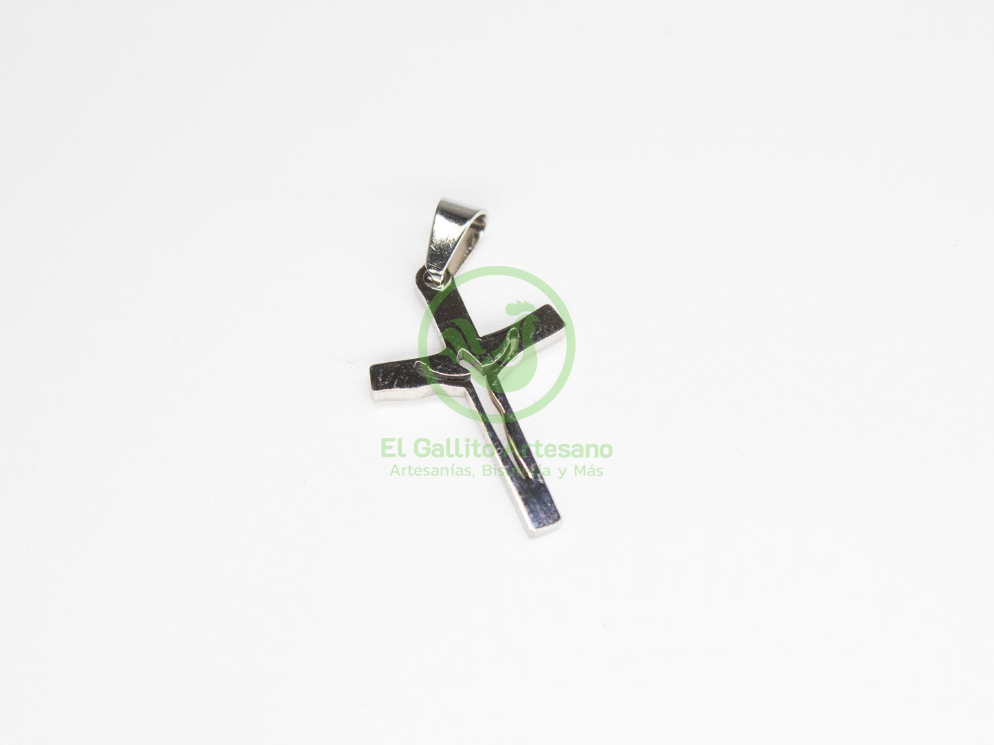 Dije Acero AC-09 Cruz Silueta Jesús