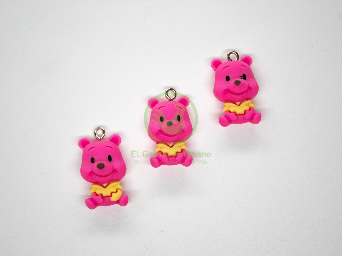 Winnie Pooh Rosa - Dije Acrílico