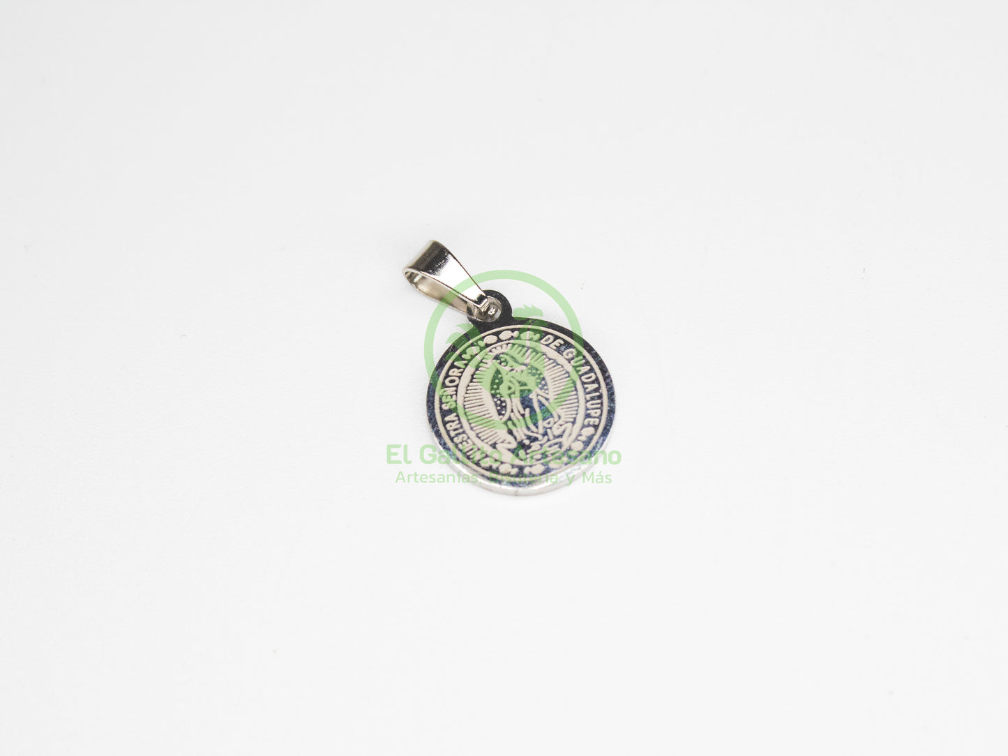 Dije Acero AC-45 Virgen de Guadalupe Círculo