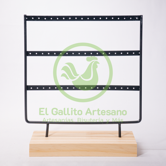 Exhibidor Arete De Metal Rectangular 22.5X27cm | Colores